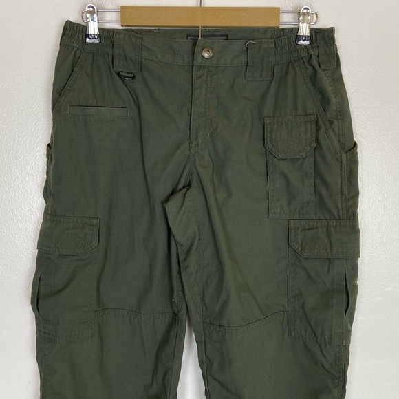 5.11 Tactical Women’s Cargo Pants Size 8 Green Law Enforcement Workwear Straight - Picture 2 of 10